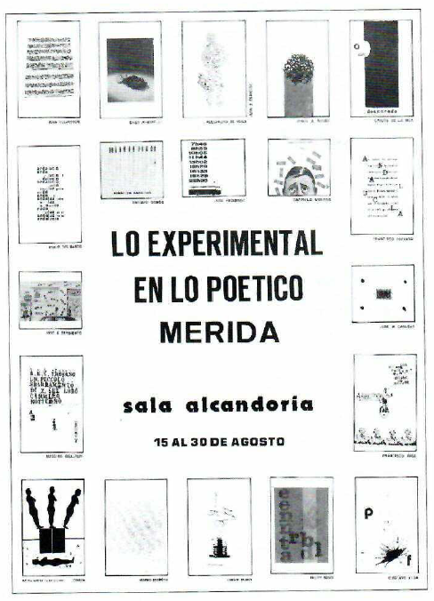 Cartel de la muestra Lo experimental en lo poético